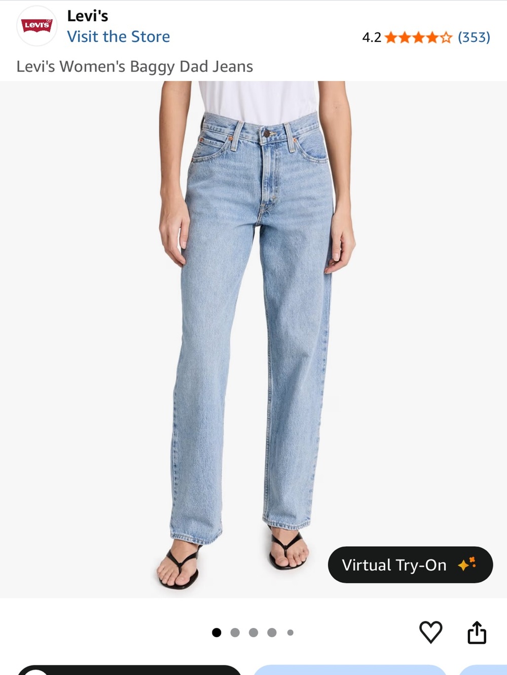Levi's Women's Light Wash Dad Jeans 27waist x 30 length